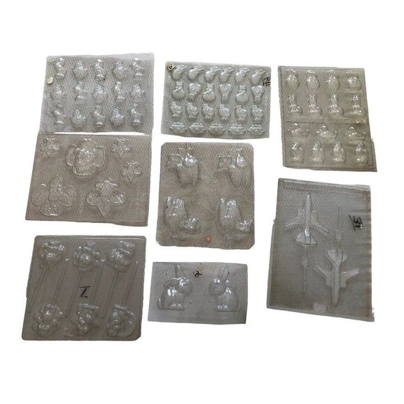 Lot of 62 Vintage Plastic Molds Candy Chocolate Making - Picture 2 of 7